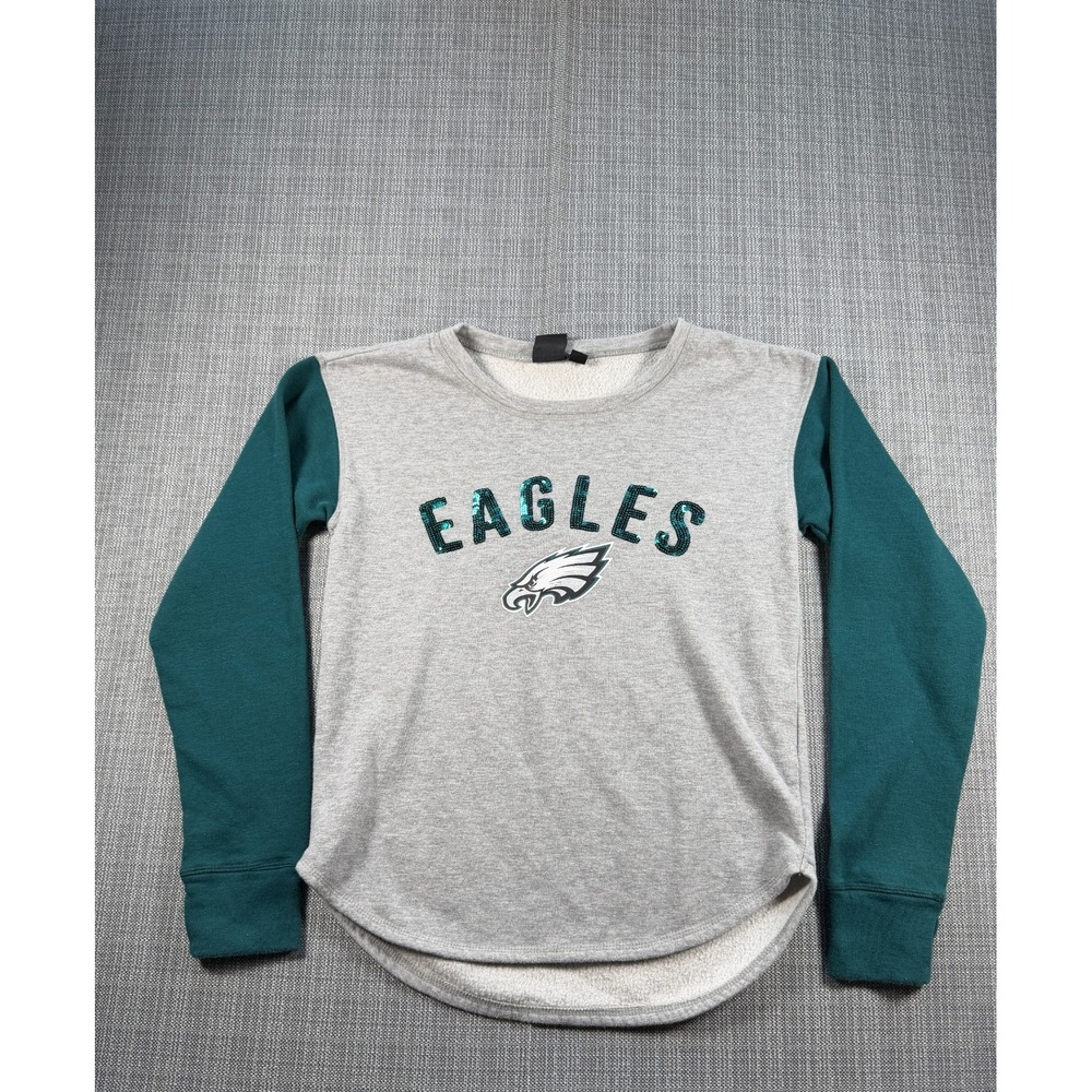 Philadelphia Eagles Sweatshirt Womens Small Gray NFL Team Apparel Football Logo